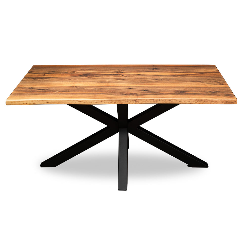 Massivholztisch aus Nussbaum 1600 x 900 mm, natürliche Baumkante