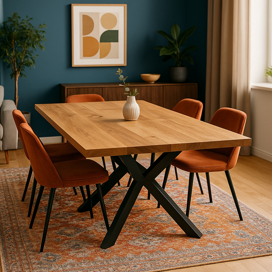 Massivholztisch Eiche 1800 x 900 mm, gerade Kante
