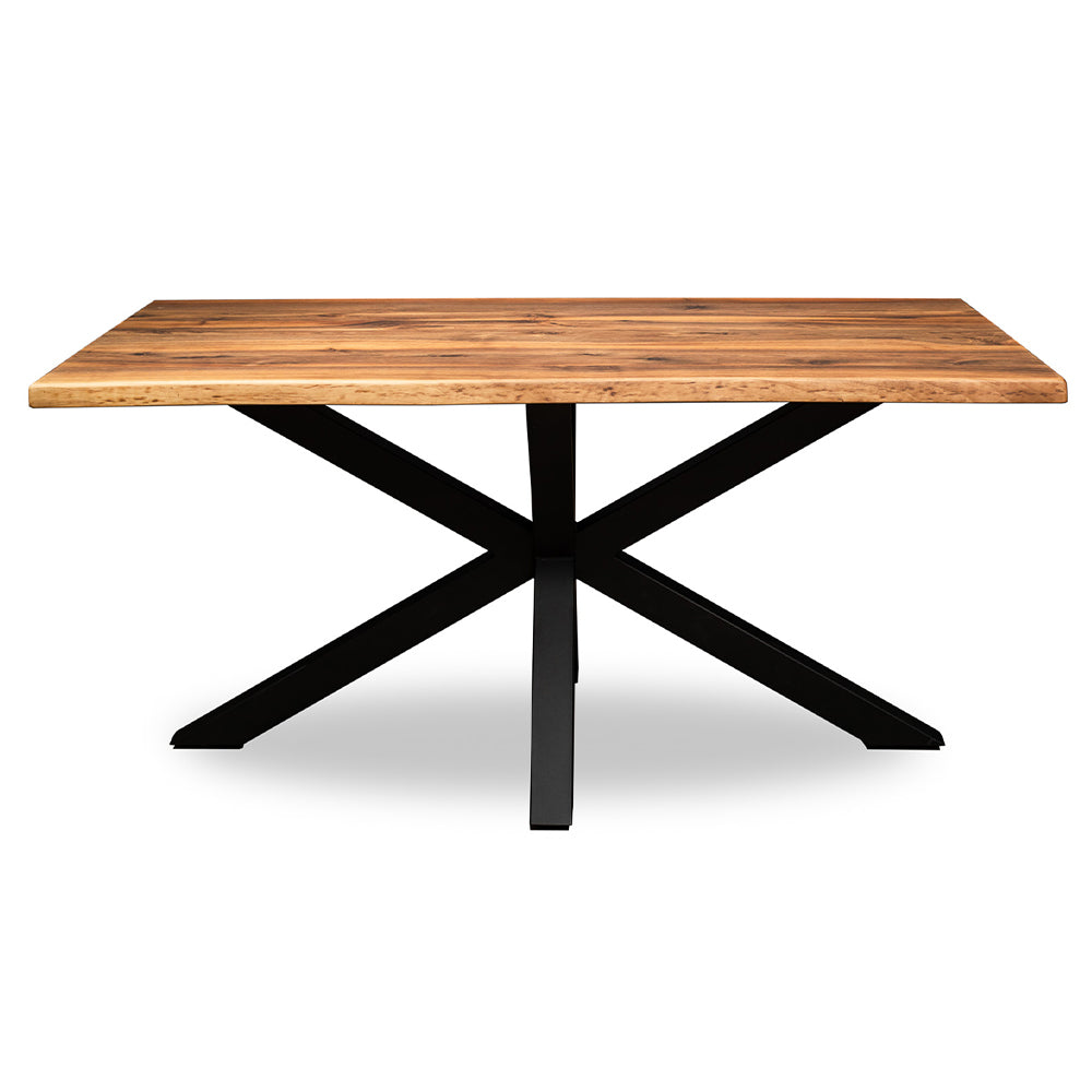 Massivholztisch aus Nussbaum 1600 x 900 mm, natürliche Baumkante