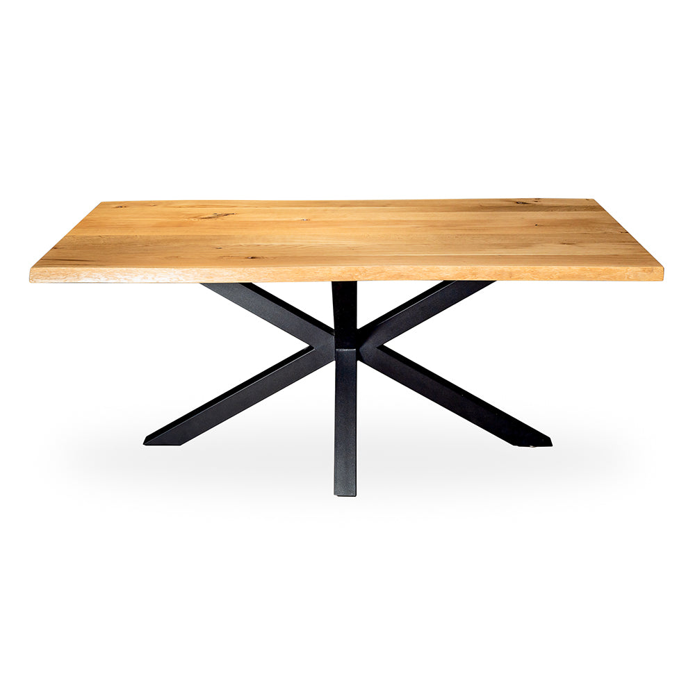 Massivholztisch aus Eiche 1600 x 900 mm, natürliche Baumkante