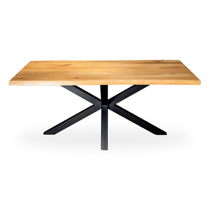 Massivholztisch aus Eiche 1600 x 900 mm, natürliche Baumkante